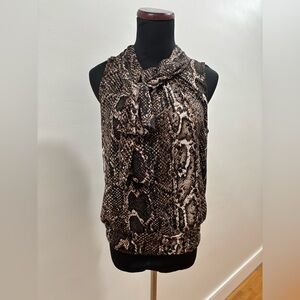 214. Jason Maxwell Top Blouse Neck Tie